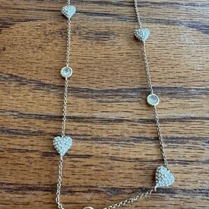 Nadri CZ Gold Heart Necklace